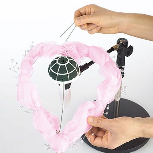 tételeket Virágos hab menyasszonyi csokortartó Ø7cm 16cm 6 db