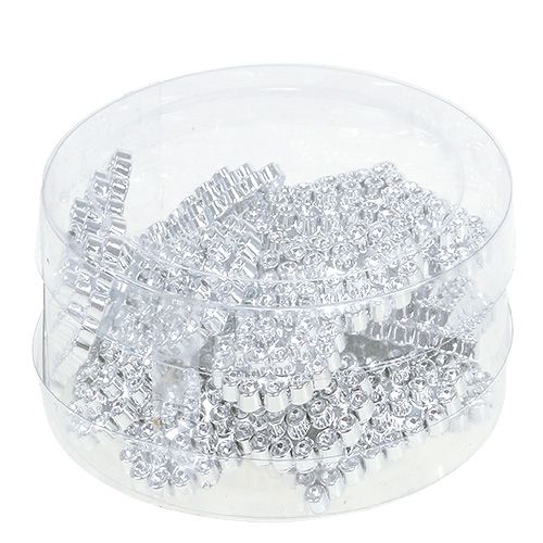 Floristik24 Szívek 6,5cm ezüst, ragasztóponttal 12db