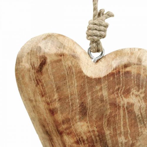 tételeket Fa szív szívek fából deco medál mangófából H14cm 3db