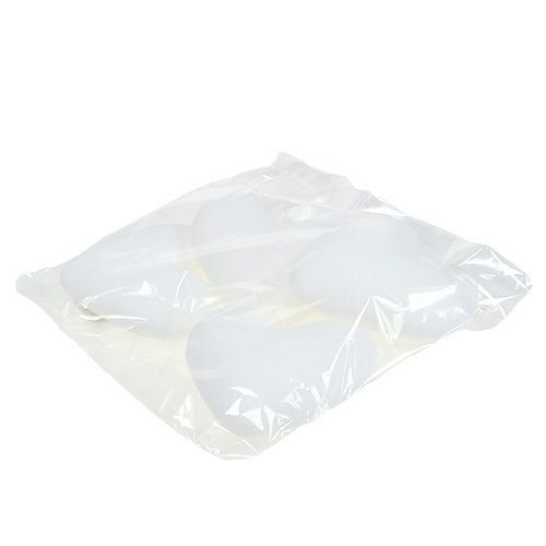 Floristik24 A szívek 15 cm-es fehér 4db