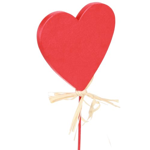 tételeket Szívdugó fa piros dekoratív szívek katicabogarakkal 6cm 16 db