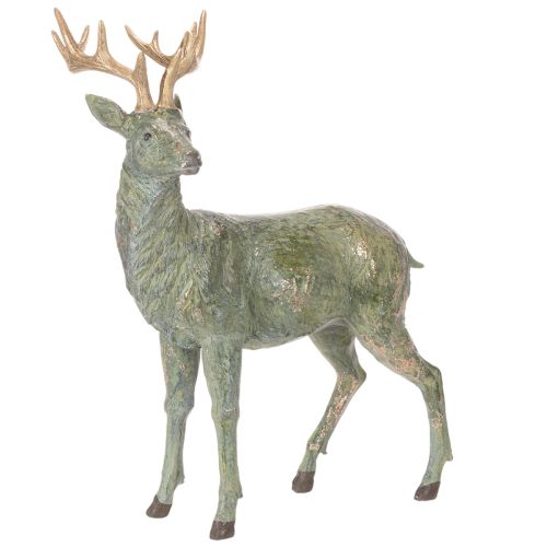 Szarvas figura, dekoratív, álló, részletes, 43cm