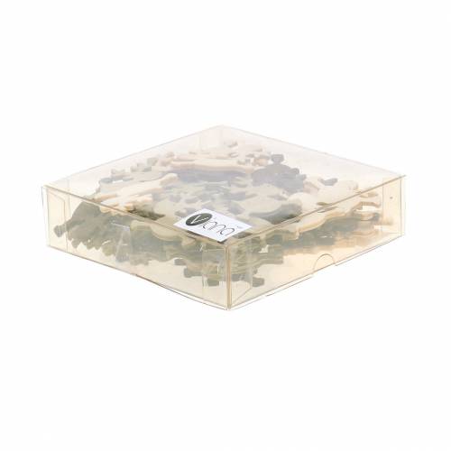 Floristik24 Szórványdísz szarvas fából fehér, barna, natúr 4cm 72 db