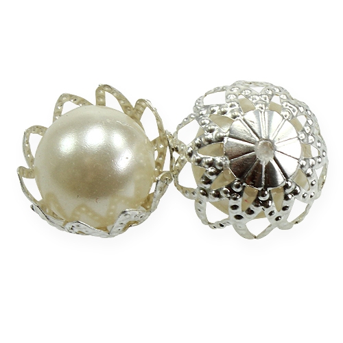 Floristik24 Esküvői szórt dekoráció gyöngy krém Ø13mm 48 db