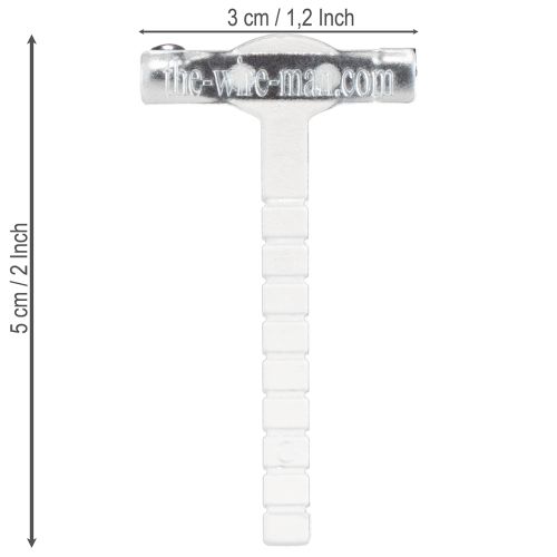 tételeket Esküvői hajtókatűk átlátszó/ezüst 5 cm 50 darab