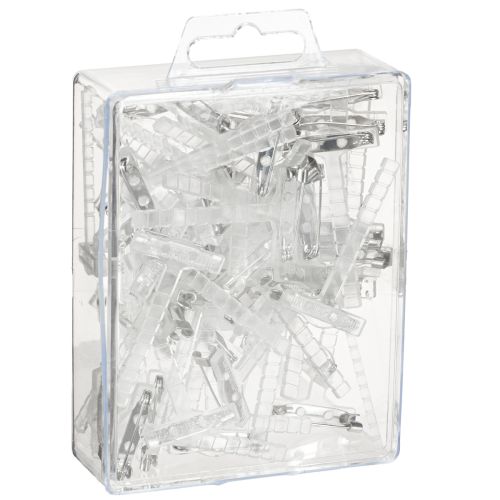 tételeket Esküvői hajtókatűk átlátszó/ezüst 5 cm 50 darab