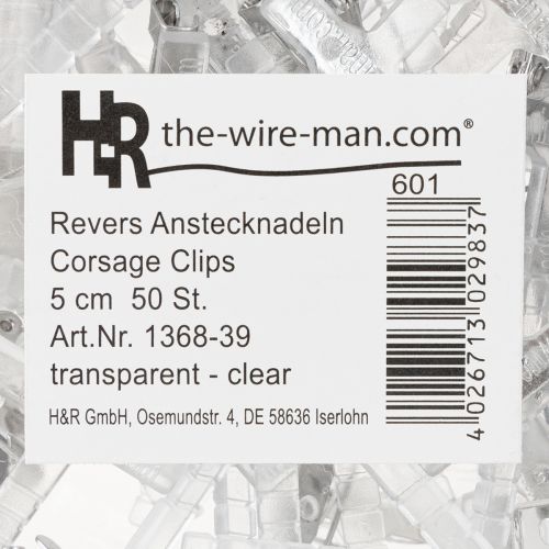 tételeket Esküvői hajtókatűk átlátszó/ezüst 5 cm 50 darab