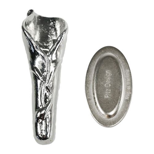 Floristik24 Esküvői kitűző mágneses ezüst 5cm