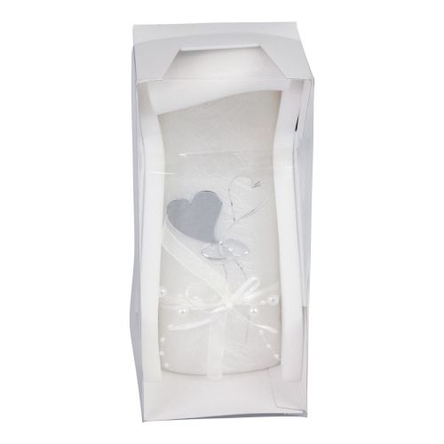 tételeket Esküvői gyertya ezüst esküvői gyertya fehér 220/85mm