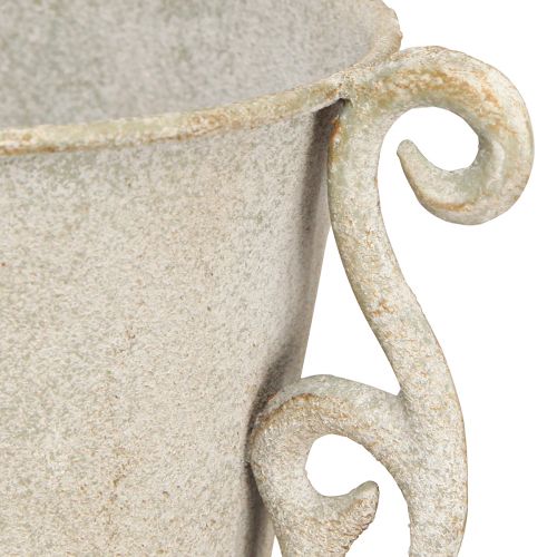 Floristik24 Magas dekoratív trófeás antik kupaváza fémszürke Ø15cm H50cm