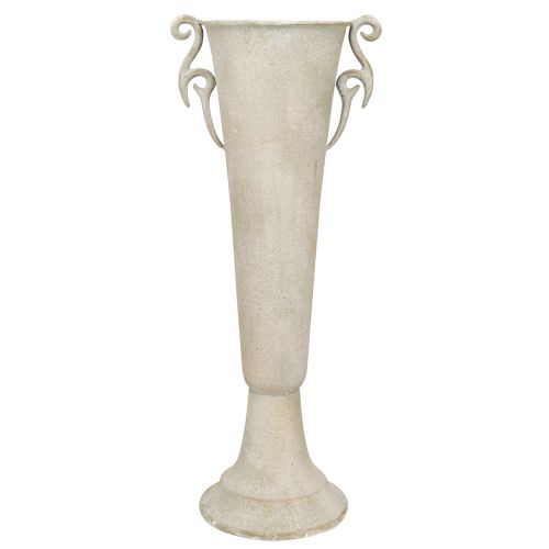 Floristik24 Magas dekoratív trófeás antik kupaváza fémszürke Ø15cm H50cm