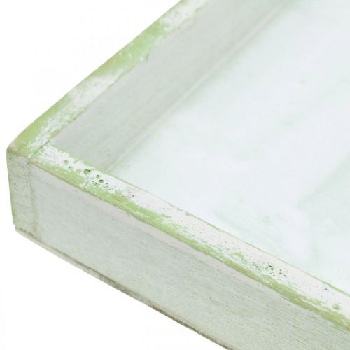 Floristik24 Fa tálca, rugós dekoráció, ültetőtálca 24,5 × 24,5 cm