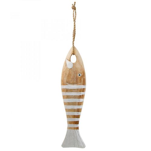 Fából készült hal dekoráció tengeri hal medál fa 28,5cm