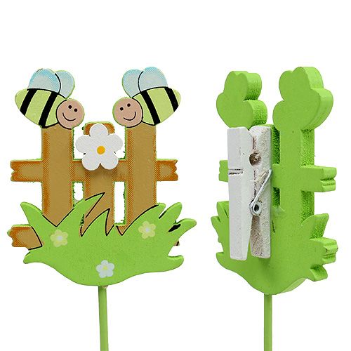 Floristik24 Fa dugós kerítés állatokkal 6,5cm fajta. 12 db