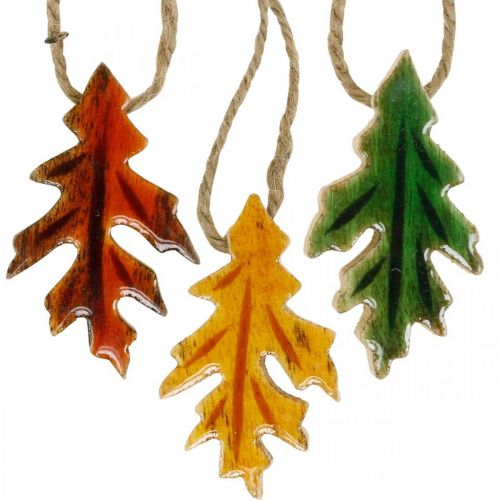 Díszlevél fa felakasztáshoz színes őszi dekorációhoz 6,5×4cm 12db