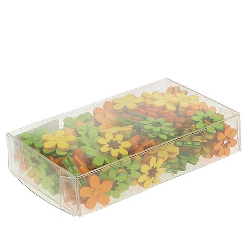 Floristik24 Fa virág alomdísz 2cm-es színes választék. 144St