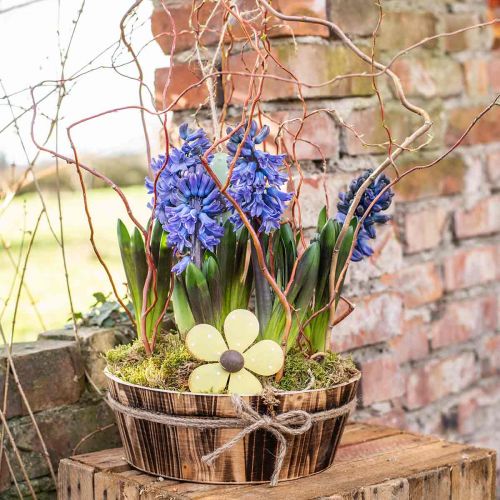 tételeket Fa dekotál natúr fa Rusztikus dekoráció Ø28cm H10cm