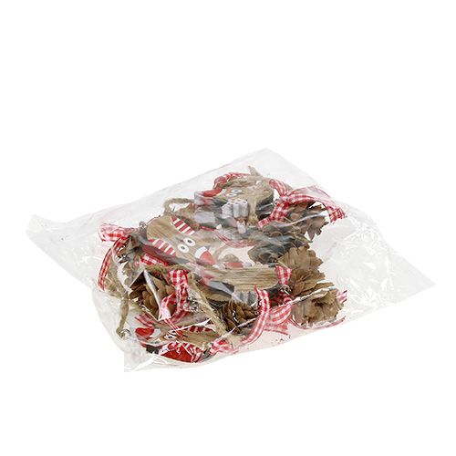 Floristik24 Fa figurás bagoly tobozokkal 8cm natúr 10db