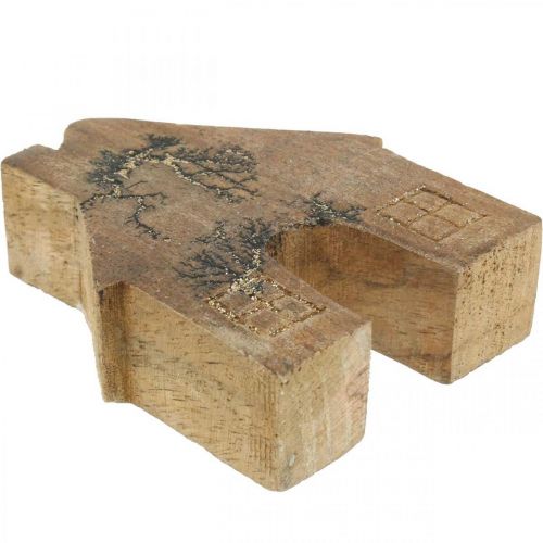 tételeket Faház dekoráció Karácsonyi ház faház dekoráció fa állvány H10cm