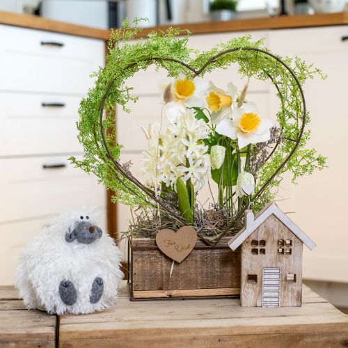 tételeket Faház dekoratív ház asztali állvány fa 20cm 2 db