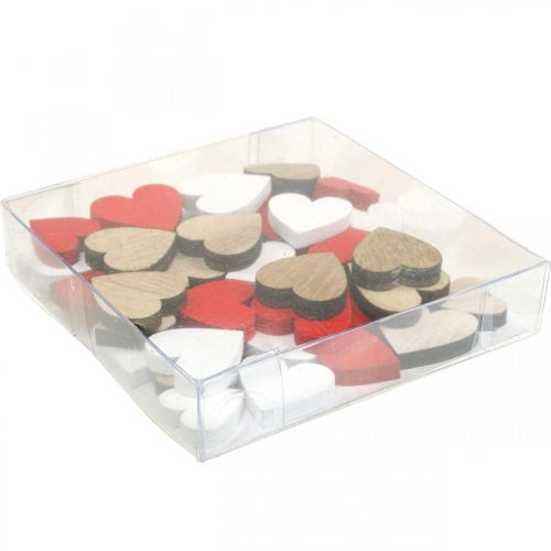 tételeket Fa szív szóródísz esküvői szívek fa 2,5/2/1,5cm 48 db