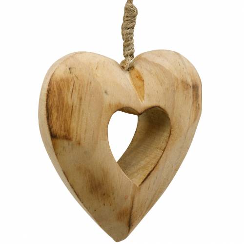 tételeket Dekoratív medál szív, fa szív, Valentin nap, fa medál, esküvői dekoráció 6db