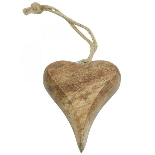 Floristik24 Fából készült szív medál szívfa dekoráció akasztáshoz 10cm 3db