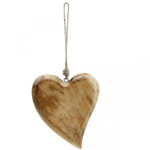 Floristik24 Fa szív, függő szív, mangófa szív 16×20cm