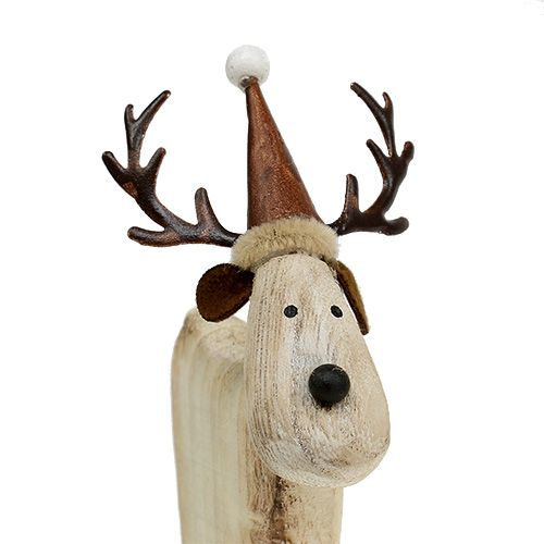 Floristik24 Fa szarvas fehér H16,5cm 2db