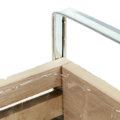 Floristik24 Fadoboz natúr 20cm x 9cm H6cm fogantyúkkal