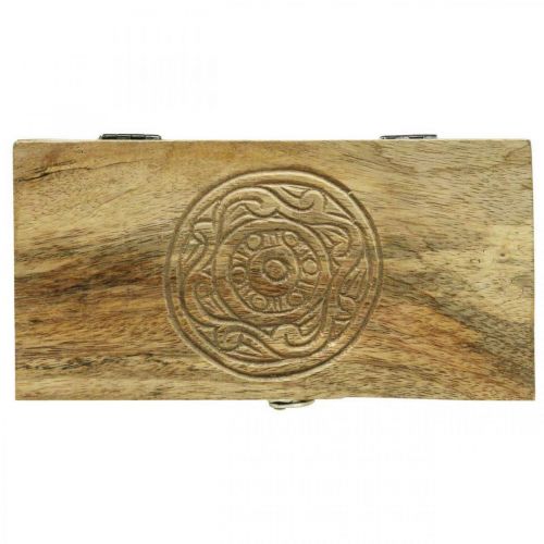 Floristik24 Fadoboz tetővel ékszerdoboz fadoboz 21,5×11×8,5 cm