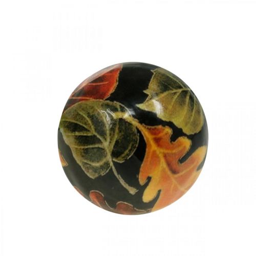 Floristik24 Fa gombalevél őszi dekoráció gomba mangófa fekete, színes Ø8cm H10,5cm