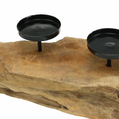 Floristik24 Gyertyatartó 4 db teak gyertyához 70cm