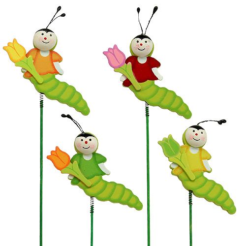 Floristik24 Fa hernyó pálcán 8cm szamár. 24 óra