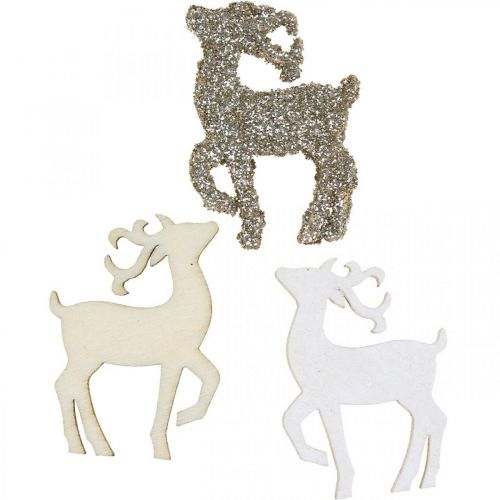 Floristik24 Szórványdísz Karácsonyi szarvas fadísz 4cm 72 db