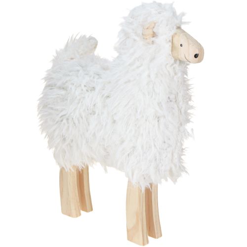 Floristik24 Fa bárány húsvéti dekoráció bárány fehér natúr 30x4,5x36,5cm