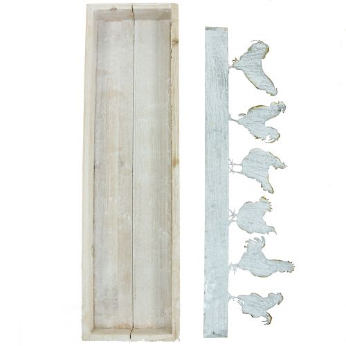 Floristik24 Fa tálca dekoratív csappal 46cm