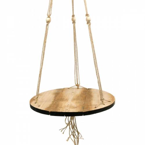 tételeket Növényhinta, virágtálca kötélen, függő kosár makraméval Ø34cm L84cm