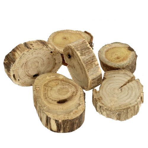 Floristik24 Fa korongok fa gyűrűk natúr 500g