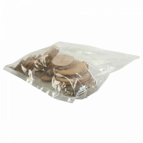 Floristik24 Fa korongok 3,5cm - 9cm natúr 300g