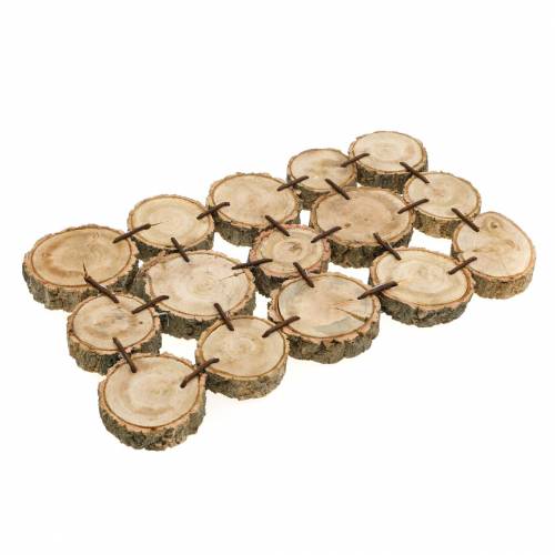 Floristik24 Faszeletekből készült dekoratív tálca, natúr 37 × 22,5cm