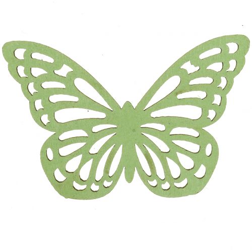tételeket Fa pillangó zöld / fehér 5cm 36db