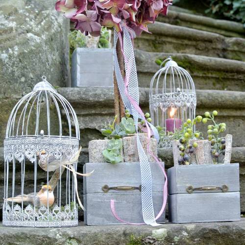 tételeket Ültető fa fiók mosott szürke 15×15cm/12×12cm 2 db-os készlet