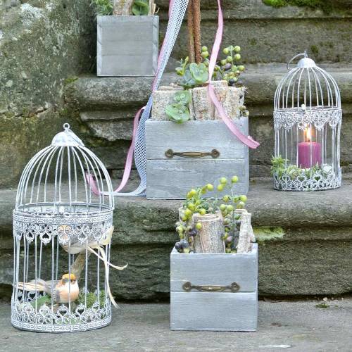 tételeket Ültető fa fiókos fehér 15x15/12x12cm 2 db-os készlet