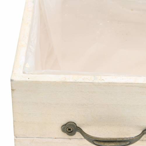 Floristik24 Ültető fa fiókos krém 15×15cm/12×12cm 2 db-os készlet