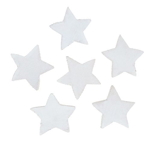 Floristik24 Fa csillagok 5cm fehér 16db