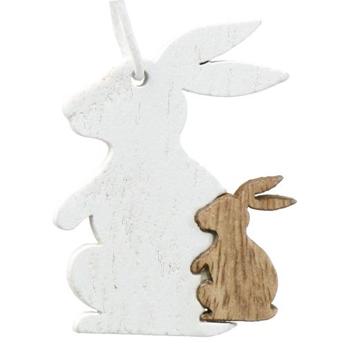 Floristik24 Dekor akasztó rugós fehér / natúr 12db