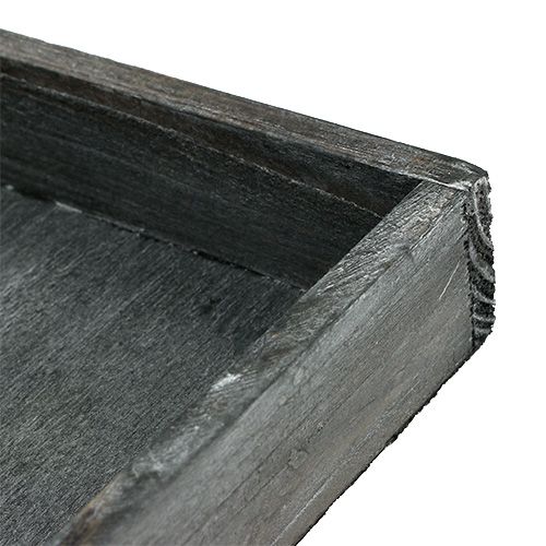 Floristik24 Szürke fa tálca 14cm x 14cm x 3cm 5db