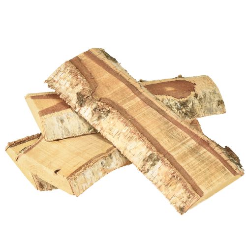 Floristik24 Fa tálca fakéreg nyírfa díszítéssel 25×10×2cm 4 darab