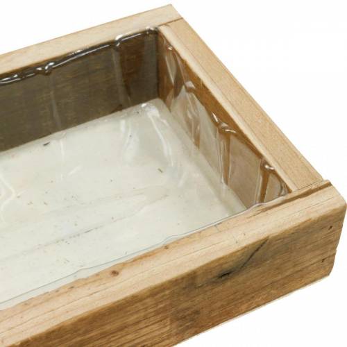 Floristik24 Fa tálca ültetésre, növényláda, fa dekoráció, virágláda 30cm